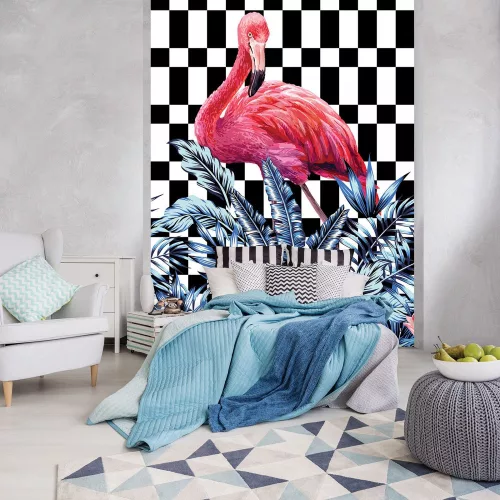 Flamingók poszter, fotótapéta, Vlies  (184x254 cm, álló)