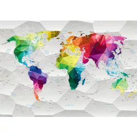 Világtérkép  poszter, fotótapéta, Vlies (104 x 70,5 cm)