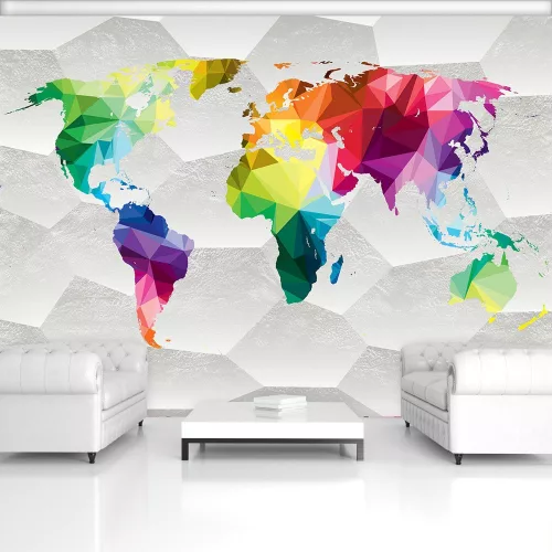Világtérkép  poszter, fotótapéta, Vlies (104 x 70,5 cm)