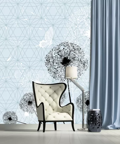 Absztrakt pitypangok poszter, fotótapéta, Vlies  (184x254 cm, álló)