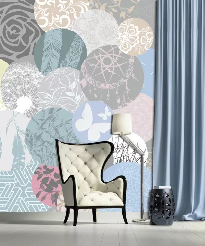 Absztrakt minta poszter, fotótapéta, Vlies  (184x254 cm, álló)