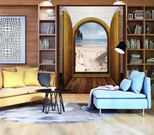 Kilátás a tengerpartra poszter, fotótapéta, Vlies  (184x254 cm, álló)
