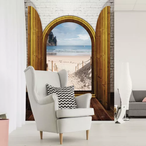 Kilátás a tengerpartra poszter, fotótapéta, Vlies  (184x254 cm, álló)