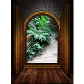   Kilátás a növényekre poszter, fotótapéta, Vlies  (184x254 cm, álló)