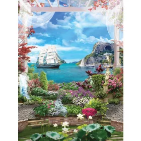   Vitorlás hajó poszter, fotótapéta, Vlies  (184x254 cm, álló)