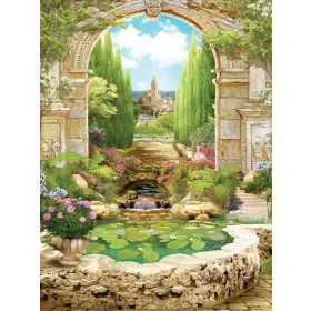   Kerti tavacska poszter, fotótapéta, Vlies  (184x254 cm, álló)