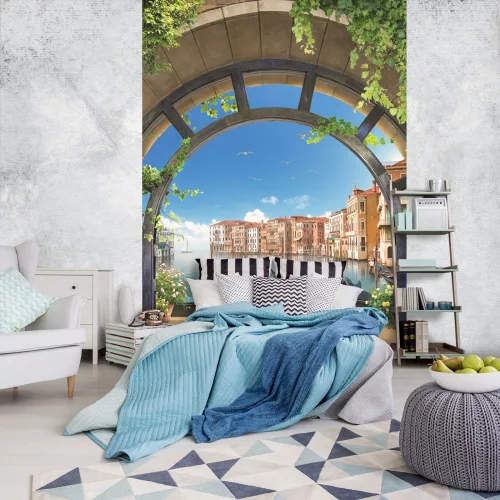 Kikötő poszter, fotótapéta, Vlies  (206x275 cm, álló)