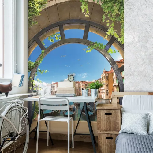 Kikötő poszter, fotótapéta, Vlies  (206x275 cm, álló)