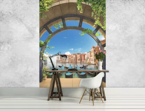 Kikötő poszter, fotótapéta, Vlies  (206x275 cm, álló)