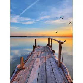   Naplemente a mólónál poszter, fotótapéta, Vlies  (184x254 cm, álló)