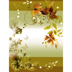   Barna virág minta poszter, fotótapéta, Vlies  (184x254 cm, álló)