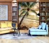 Pálmafa a napos tengerparton poszter, fotótapéta, Vlies  (206x275 cm, álló)