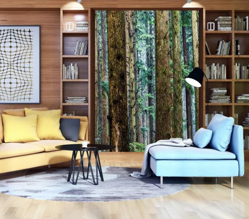 Erdei fák poszter, fotótapéta, Vlies  (206x275 cm, álló)