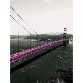   Pink Golden Gate Bridge poszter, fotótapéta, Vlies  (184x254 cm, álló)
