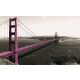 Pink Golden Gate Bridge poszter, fotótapéta, Vlies (104 x 70,5 cm)