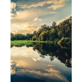   Tó a naplementében poszter, fotótapéta, Vlies  (184x254 cm, álló)