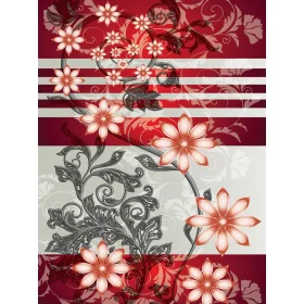   Virág minta poszter, fotótapéta, Vlies  (206x275 cm, álló)