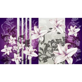 Virág minta poszter, fotótapéta, Vlies (104 x 70,5 cm)