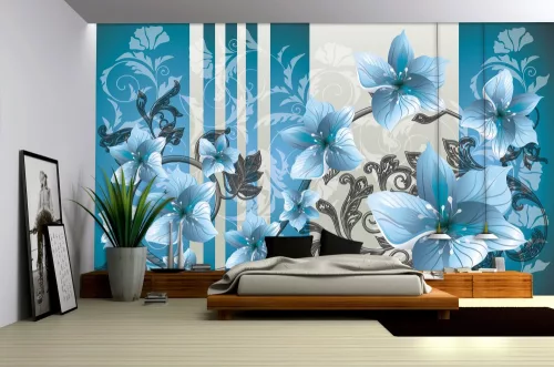 Virág minta poszter, fotótapéta Vlies (312 x 219 cm)