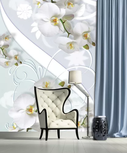 Virág minta poszter, fotótapéta, Vlies  (206x275 cm, álló)