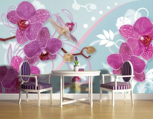 Virág minta poszter, fotótapéta Vlies (312 x 219 cm)