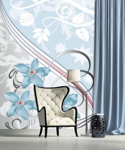 Virág minta poszter, fotótapéta, Vlies  (206x275 cm, álló)