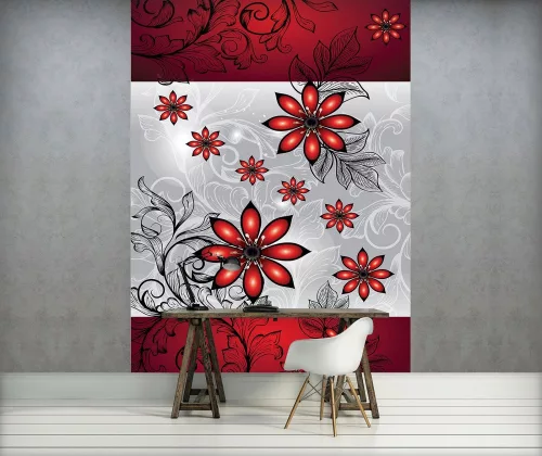 Virág minta poszter, fotótapéta, Vlies  (184x254 cm, álló)