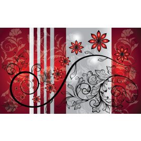 Virág minta poszter, fotótapéta, Vlies (104 x 70,5 cm)