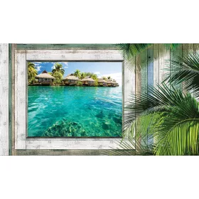   Keretben - Hawaii poszter, fotótapéta, Vlies (104 x 70,5 cm)