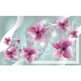Virág minta poszter, fotótapéta, Vlies (104 x 70,5 cm)