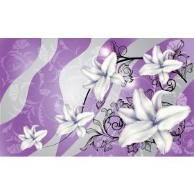 Virág minta poszter, fotótapéta, Vlies (104 x 70,5 cm)