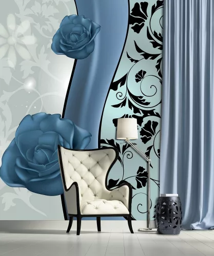 Virág minta poszter, fotótapéta, Vlies  (184x254 cm, álló)