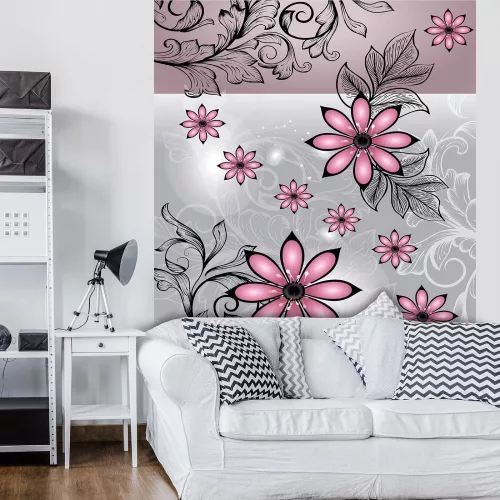 Virág minta poszter, fotótapéta, Vlies  (206x275 cm, álló)