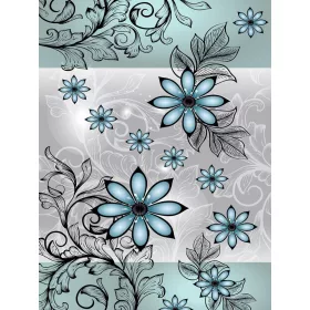   Virág minta poszter, fotótapéta, Vlies  (206x275 cm, álló)