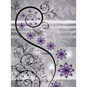   Virág minta poszter, fotótapéta, Vlies  (206x275 cm, álló)