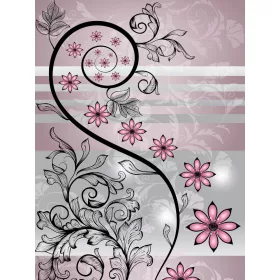   Virág minta poszter, fotótapéta, Vlies  (206x275 cm, álló)