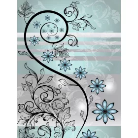   Virág minta poszter, fotótapéta, Vlies  (206x275 cm, álló)