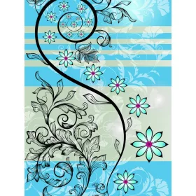   Virág minta poszter, fotótapéta, Vlies  (206x275 cm, álló)