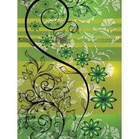   Virág minta poszter, fotótapéta, Vlies  (206x275 cm, álló)