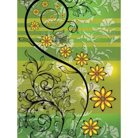   Virág minta poszter, fotótapéta, Vlies  (206x275 cm, álló)