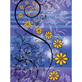   Virág minta poszter, fotótapéta, Vlies  (206x275 cm, álló)