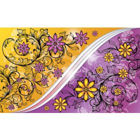 Virág minta poszter, fotótapéta, Vlies (104 x 70,5 cm)