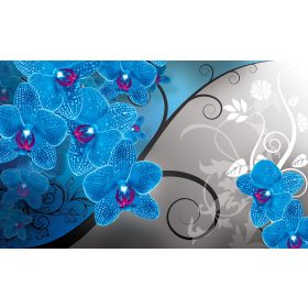 Virág minta poszter, fotótapéta, Vlies (104 x 70,5 cm)