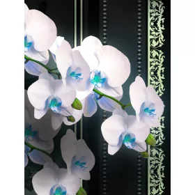   Virág minta poszter, fotótapéta, Vlies  (206x275 cm, álló)