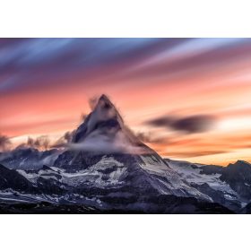   Hegy és felhők poszter, fotótapéta, Vlies (104 x 70,5 cm)