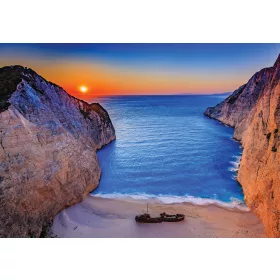   Tenger és napkelte poszter, fotótapéta, Vlies (104 x 70,5 cm)