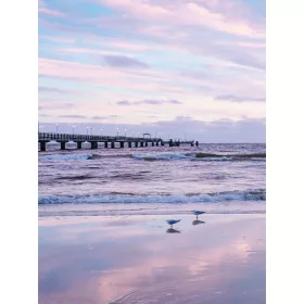   Móló és tengerpart poszter, fotótapéta, Vlies  (184x254 cm, álló)