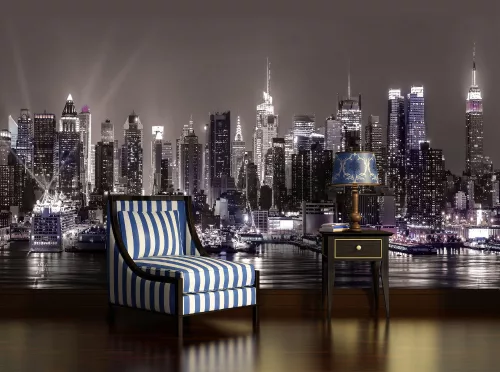 New York éjjel poszter, fotótapéta Vlies (312 x 219 cm)
