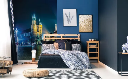 Piac éjjel poszter, fotótapéta, Vlies  (184x254 cm, álló)