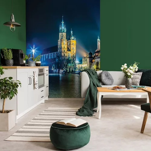 Piac éjjel poszter, fotótapéta, Vlies  (184x254 cm, álló)